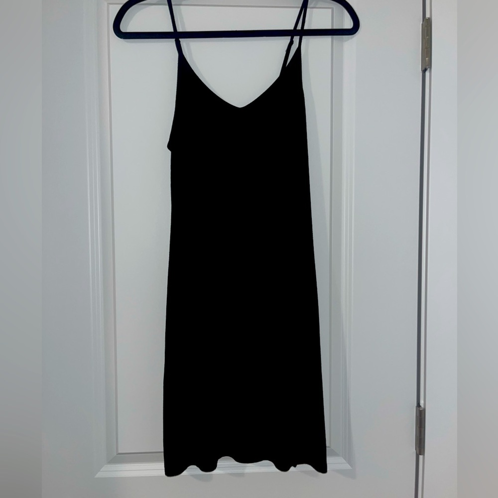 Black slip dress